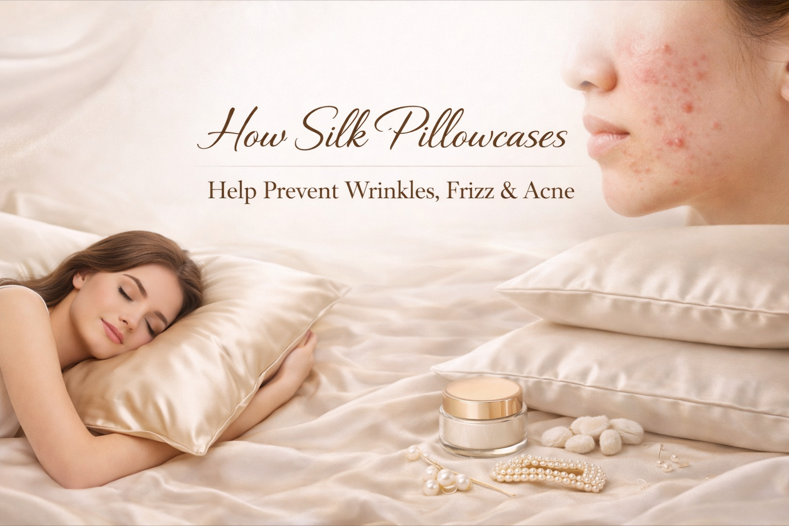 How Silk Pillowcases Help Prevent Wrinkles, Frizz & Acne